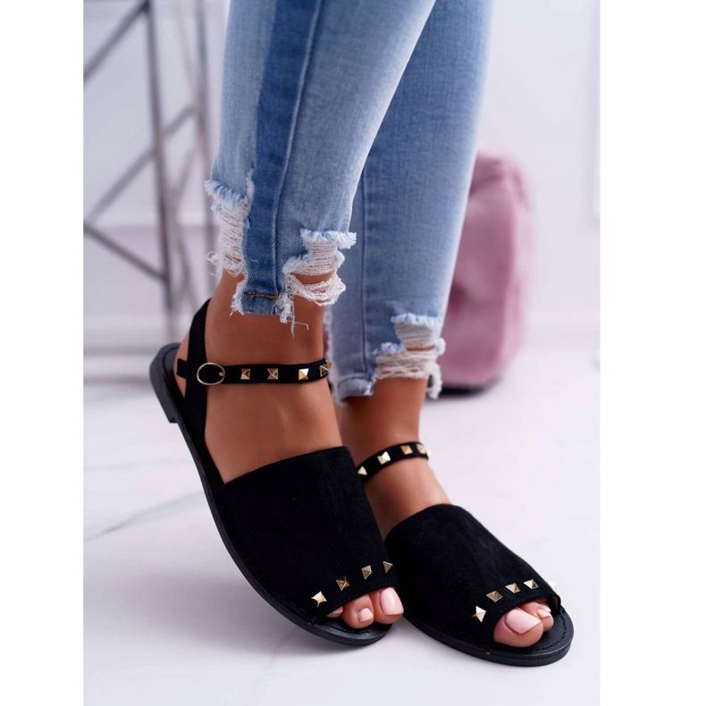 Kvinders sandaler Lu Boo ruskind sort Silena 2