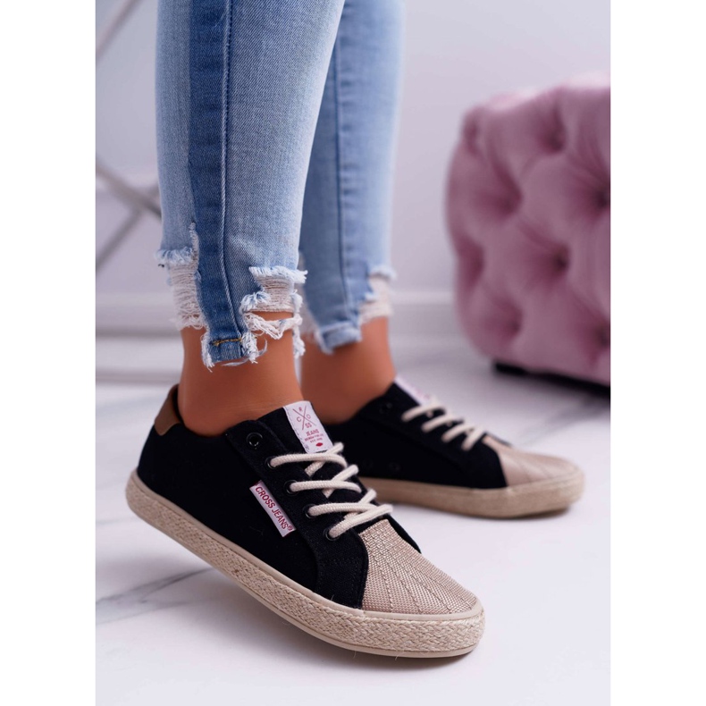 Dame Sneakers Cross Jeans Sort DD2R4093 1