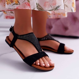 EVE Kvinders sandaler Flad sort Sorsano 2