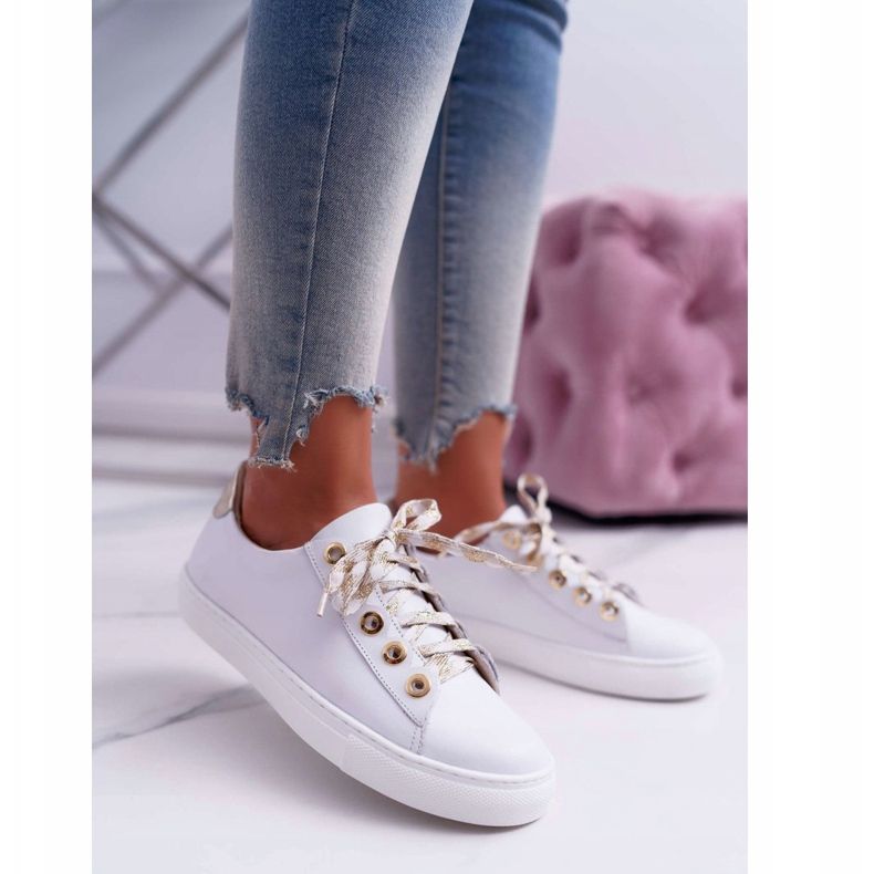 Nicole Kvinders lædersneakers Hvid Viss 1
