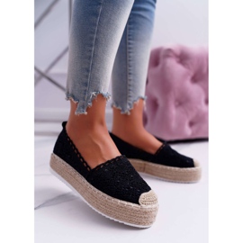 Kvinders sort blonde Espadrilles Lovely Haven 1