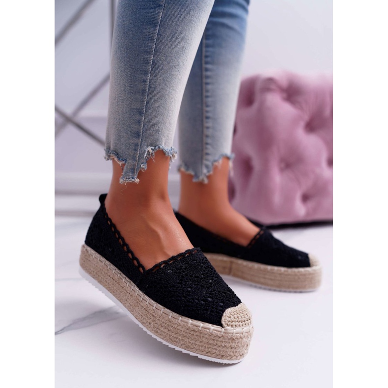 Kvinders sort blonde Espadrilles Lovely Haven 1