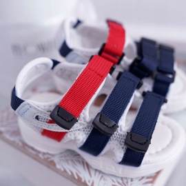 FRROCK Børnesandaler med velcro til piger drenge hvid Fima rød marineblå 1