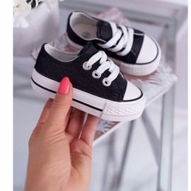 FRROCK Børns sorte brokade sneakers Misty 2