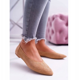 Kvinders Ballerinas Lu Boo Openwork Camel Dessert brun 1