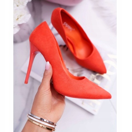 PS1 Kvinders Stiletter Suede Orange Yanna 1