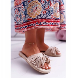 Dame Beige Boho Vices 8458 hjemmesko 1
