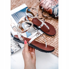 Lu Boo sølv spejl sandaler romersk japansk Lento grå 1