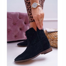 Kvindestøvler Hidden Wedge Flat Heel Sort Nicole 2419 1