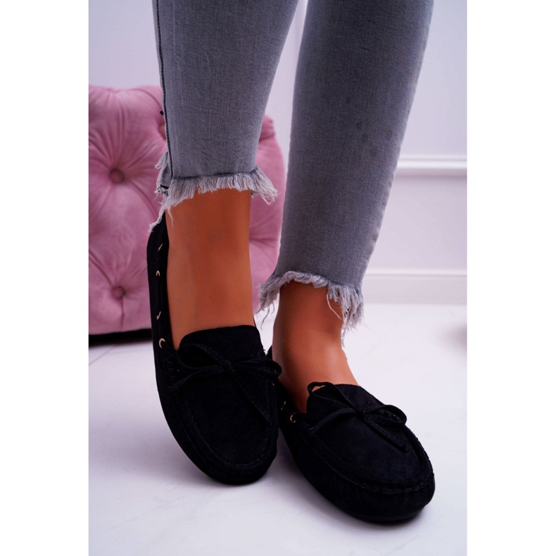 S.Barski Dame Loafers Ruskind Sort S. Barski Gustoben 2