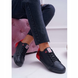Cross Jeans kvinders sorte sneakers EE2R4019C rød 1