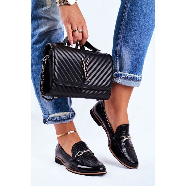 Dame Brogues Maciejka lakerede loafers sort 4099A-01 / 00-1 1