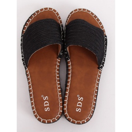 Sorte espadrilletøfler 7970-PL Sort 1