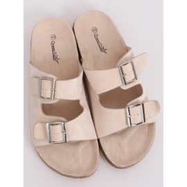 Beige scholki hjemmesko BL3100-SF Beige 2