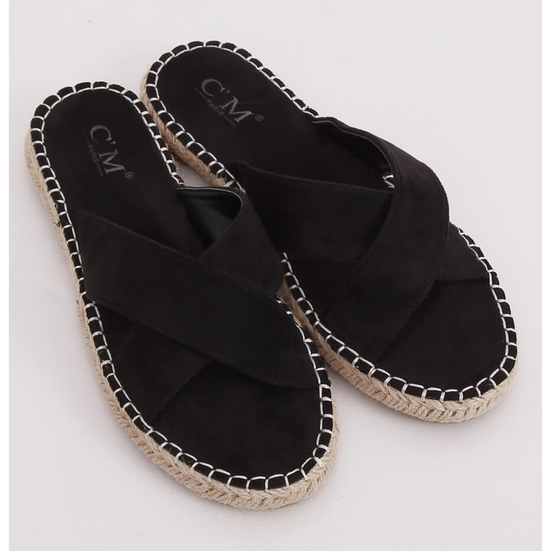 Sorte espadrilletøfler 499-35 Sort 1