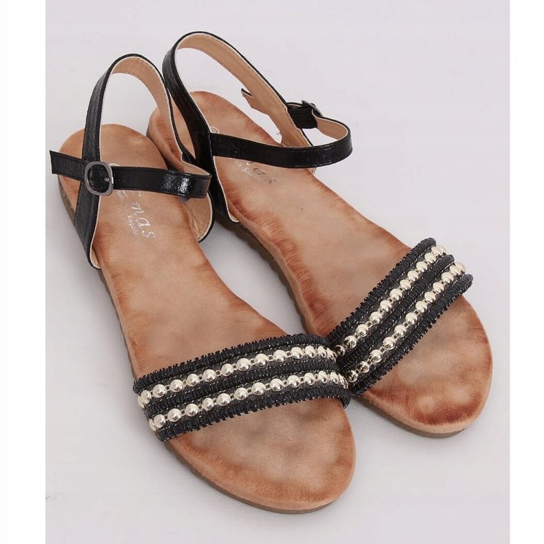 Sorte kvinders sandaler HT-68 Sort 2