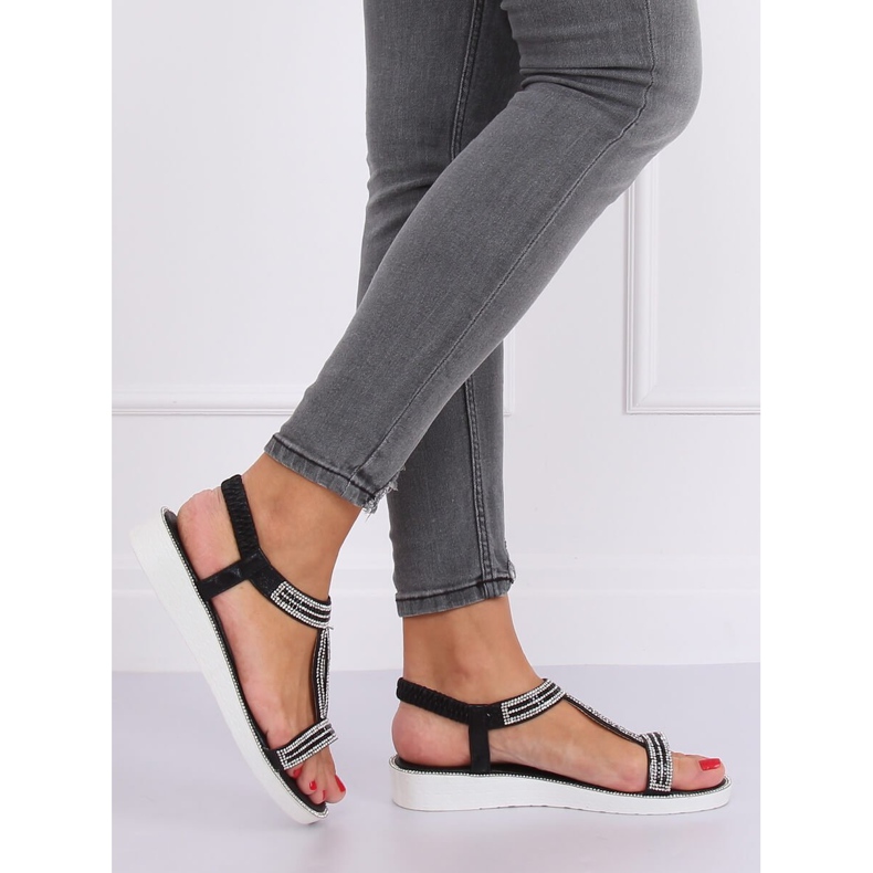Sorte damesandaler 127-89 Sort 1