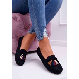 Kvinders loafers ruskind sort S.Barski A199 Mohabe 1