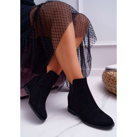 BUGO Kvindestøvler på en kile Suede Black Tema sort 2