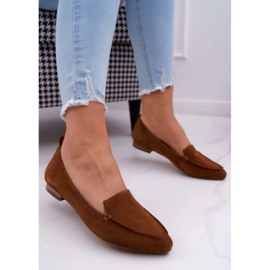 Nicole Loafers til kvinder i ruskind i læder Loafers Cognac Homny brun 2
