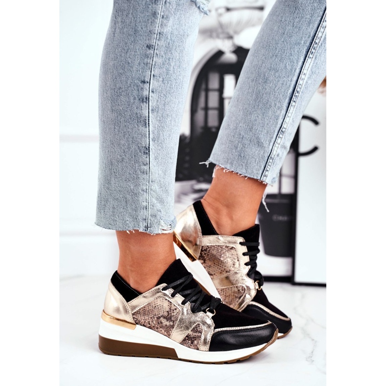 Nicole Dame Sneakers Golden Natural Leather Coledo gylden 1