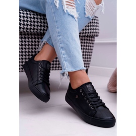Big Star Kvinders store stjerne sneakers Sort BB274032 2