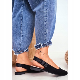 Dame ruskind Ballerinas Sergio Leone BL615 Sort Lilon 2