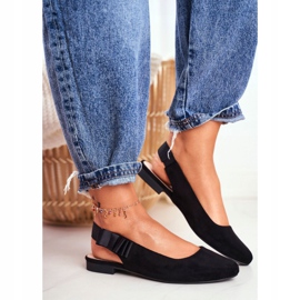 Dame ruskind Ballerinas Sergio Leone BL615 Sort Lilon 1