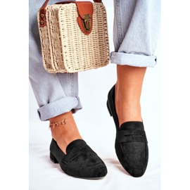 Loafers til kvinder Suede Sergio Leone MK734 Sort Nebbi 1