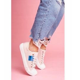 Kvinders sneakers Big Star Openwork Pink FF274033 lyserød 1