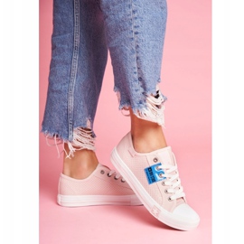 Kvinders sneakers Big Star Openwork Pink FF274033 lyserød 2