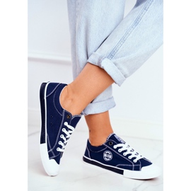 Kvinders sneakers Big Star marineblå FF274229 2