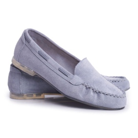 Loafers til kvinder Sergio Leone Suede Blue MK722 blå 3