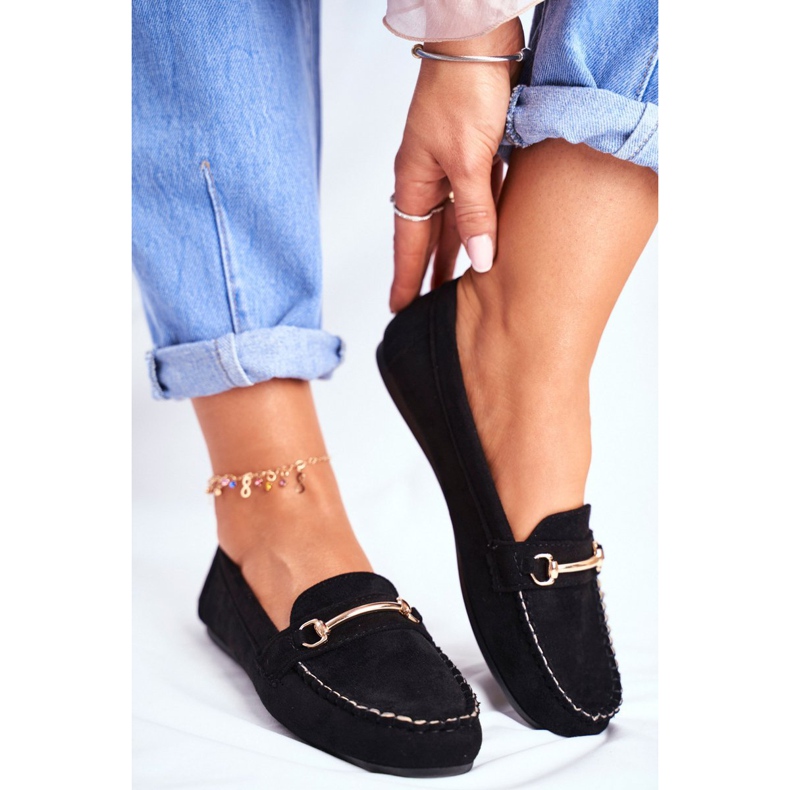 BUGO Kvinder Loafers Suede Black Dive sort 1