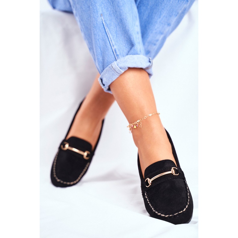 BUGO Kvinder Loafers Suede Black Dive sort 2