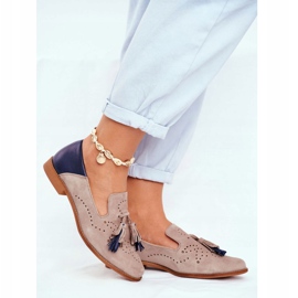 Dame Brogues Maciejka Læder Loafers Beige 04484-04 / 00-5 1