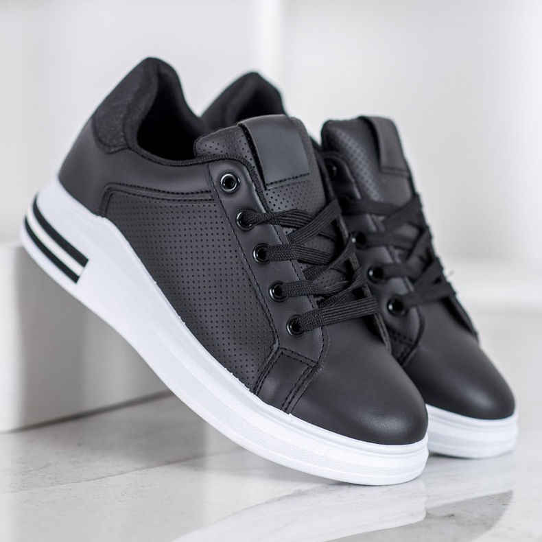 Weide Eco læder sneakers sort 1