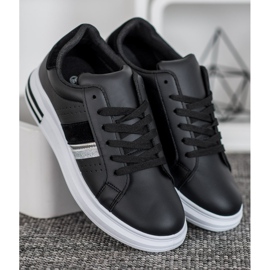 SHELOVET Stilfulde sneakers sort 2