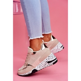 Sportssko til kvinder Hidden Wedge Beige Mollen 1