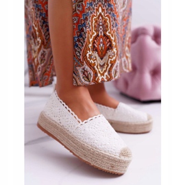 ADY Dame Espadrilles Blonder Hvid Desante Platform 1