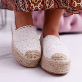 ADY Dame Espadrilles Blonder Hvid Desante Platform 2