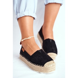FRBS Kvinders Espadriller på den sorte La Playa -platform 1