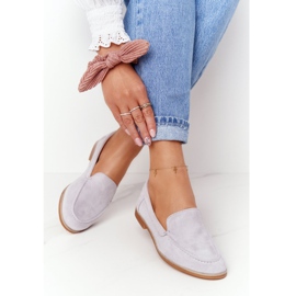 PS1 Kvinders Brogues Slip On Suede Grey Twinky grå 1