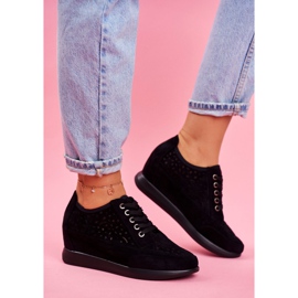 Dame Sneakers Sergio Leone Openwork Sort PB122 2