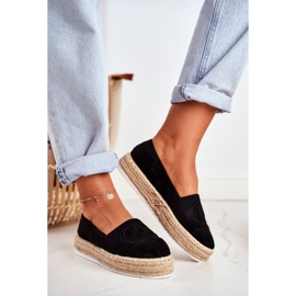 SEA Kvinders Espadrilles tyk linnesål sort Febi 1