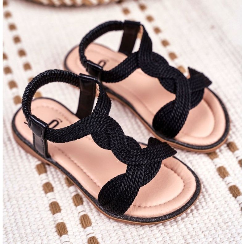FRROCK Børns sorte Lamado sandaler 2