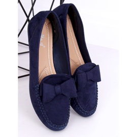 Kvinder marineblå loafers B2020-6 Dk Blue 2