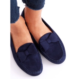 Kvinder marineblå loafers B2020-6 Dk Blue 1