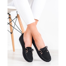 Diamantique Sorte loafers med Eco -læder 2