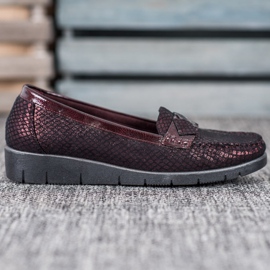 SHELOVET Tekstil loafers rød 1